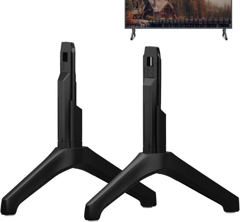 Maozhren TV Stand for Samsung TV Legs, Only for UN55TU7000BXZA UN55TU700DFXZA UN55TU700DF UN55TU700DFXZA LH55BETHLGFXGO LH55BETHLGFXZC LH55BETHLGFXZA BN96-50856C BN96-50859A, with Non-Slip Pad - Image 1
